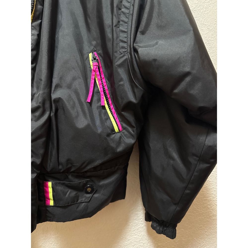 Alpine Design Kids Ski Jacket Gore Tex Black Pink Yellow Size 14 - Picture 4 of 8